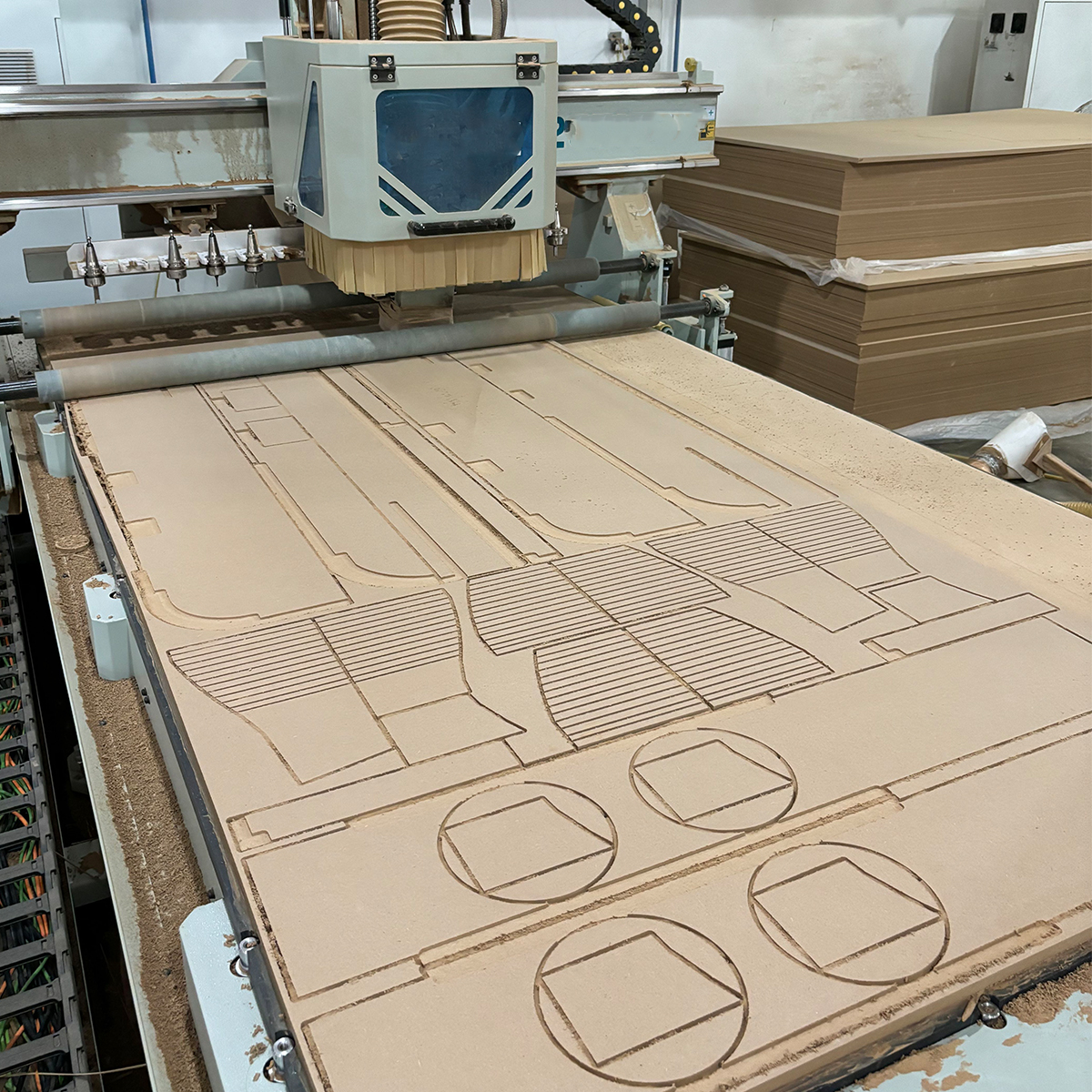 Industrial CNC Routing Machinery Line