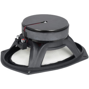 Close-up of a PCB board amplifier with transistors and capacitors