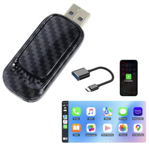 Mini Wireless CarPlay Adapter for iPhone, 2 in 1 CarPlay and Android Auto Adapter 1